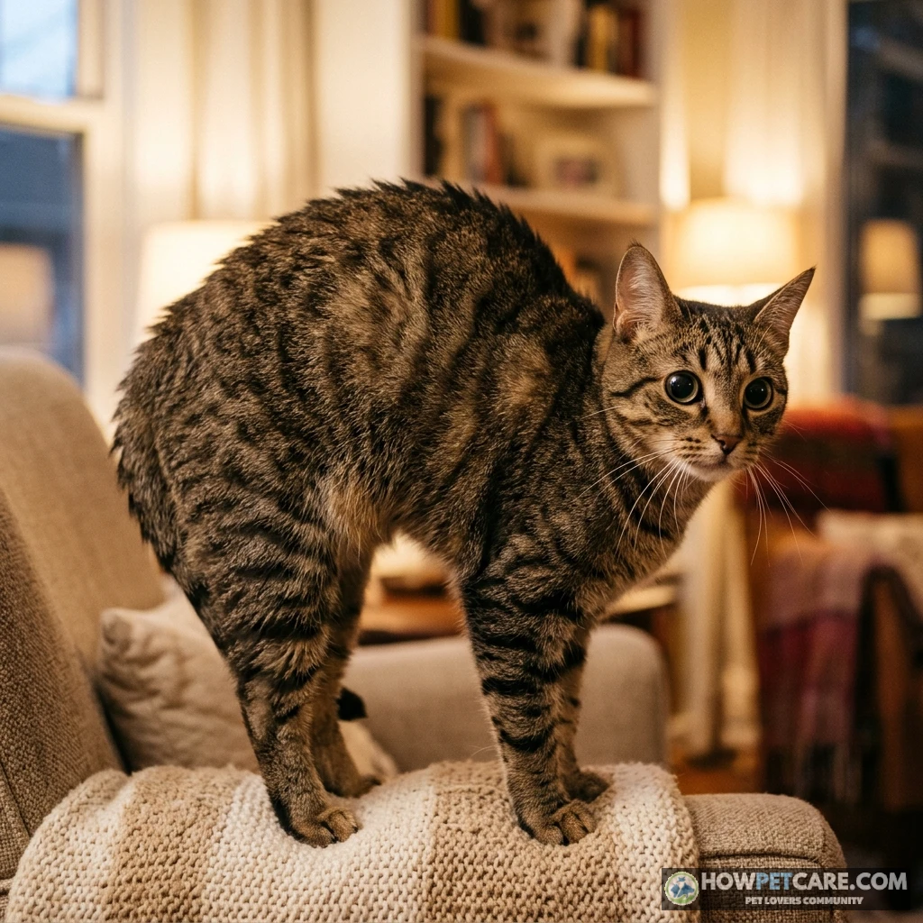 Cat experiencing signs of feline hyperesthesia syndrome with rippling skin