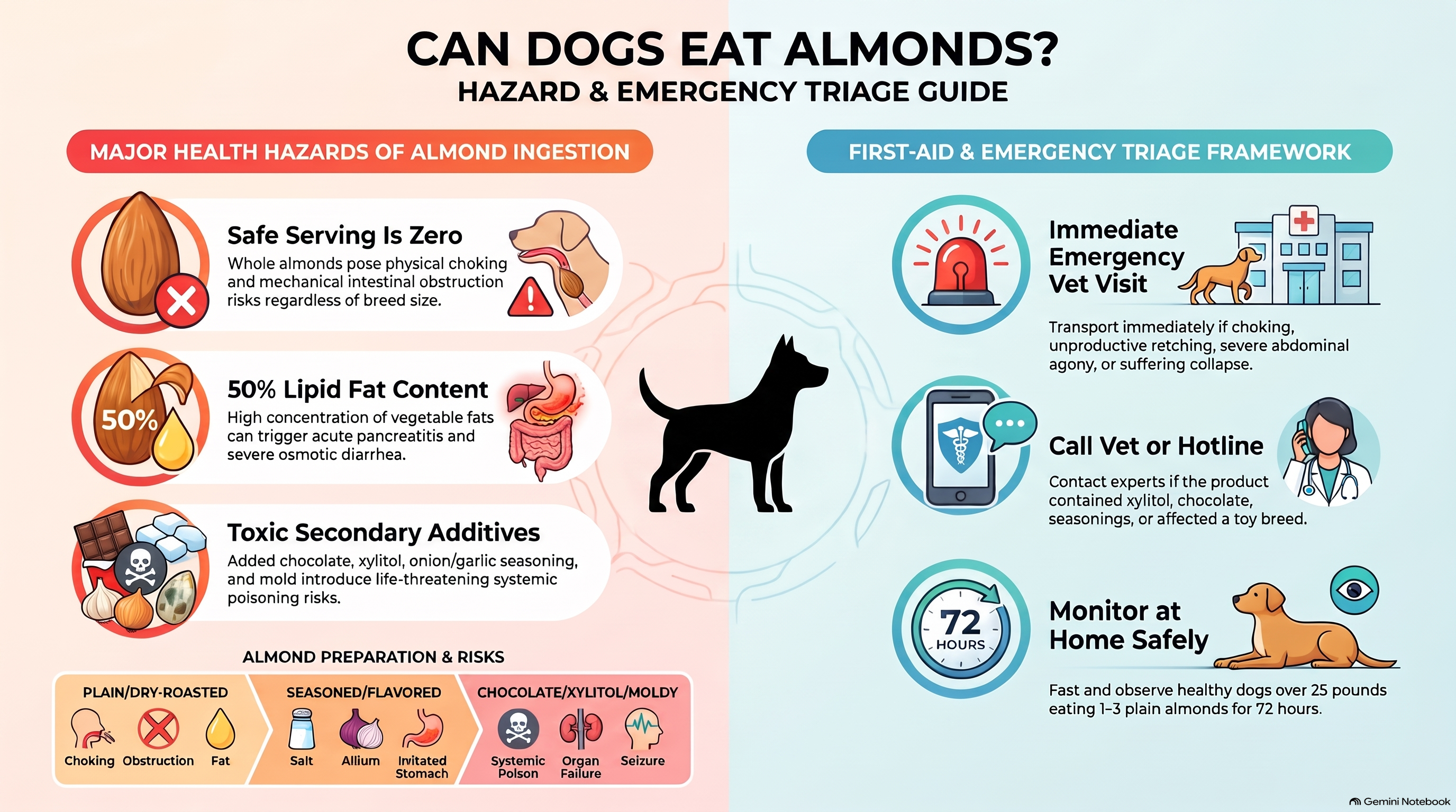 Can Dogs Eat Almonds? Detailed Risk Chart & Emergency Triage Guide 3 Can Dogs Eat Almonds? Detailed Risk Chart & Emergency Triage Guide